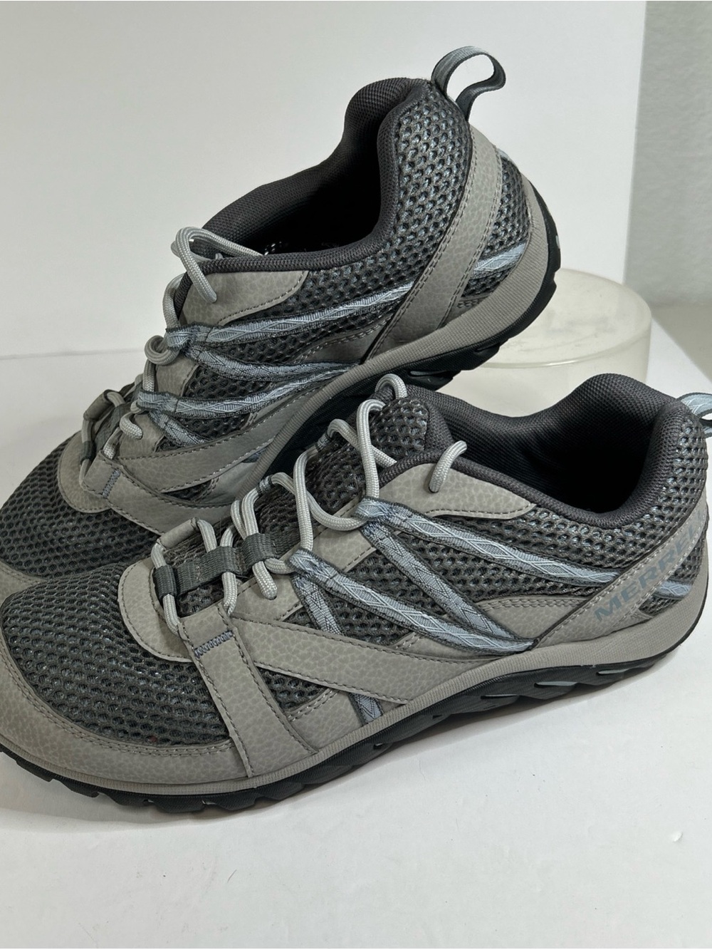 Merrell vibram trail hiking shoes size 9 blue gray